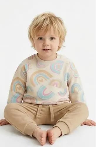 Rainbow Print Sweatshirt & Pants Set