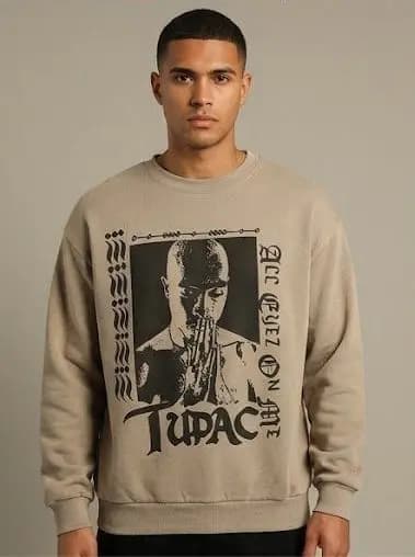 Photo Print Graphic Sweatshirt